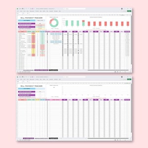 Bills Due Date Tracker Excel & Google Sheets Template, Bill Due Date Reminder Spreadsheet, Annual Payment Tracker, Bill Checklist Organizer