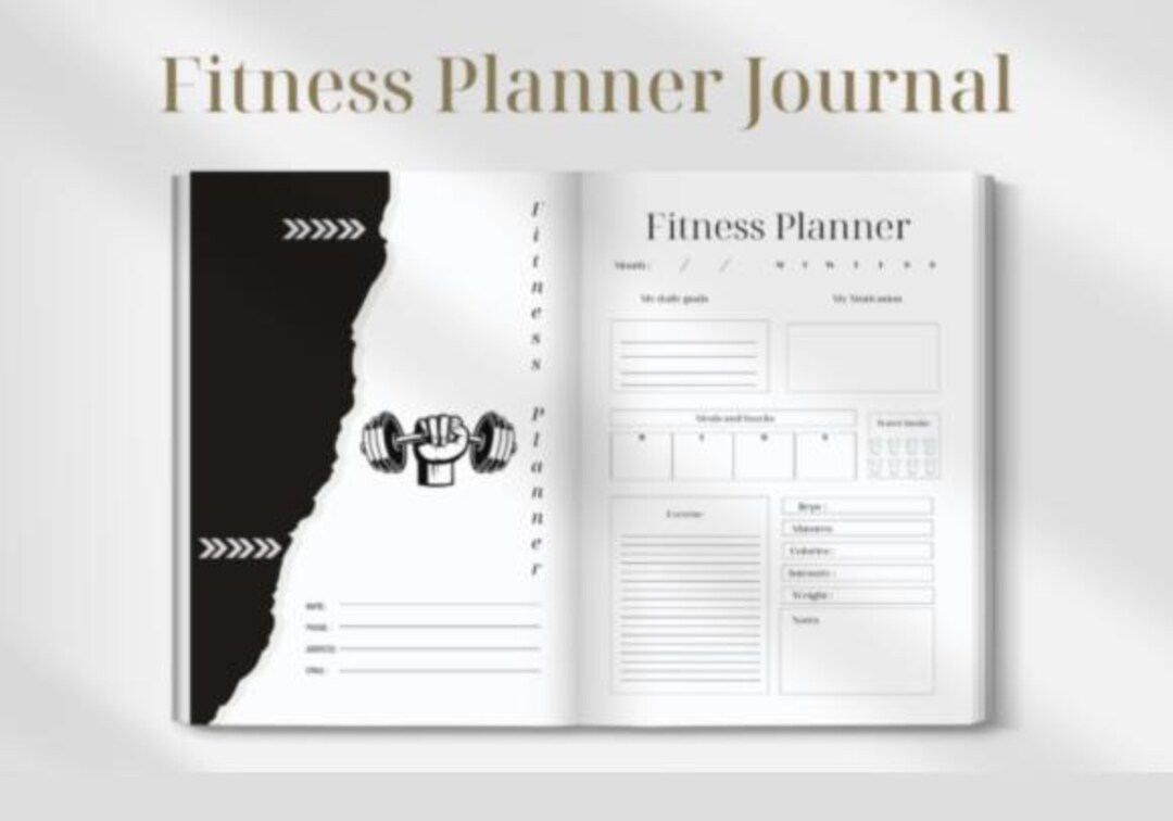 Fitness Planner Printable | Workout Tracker, Goal Setting, Health ...