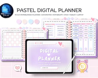 ADHD Digital Planner for GoodNotes, Undated iPad Planner, Hyperlinked ADHD Organizer, Daily Weekly Monthly Planner, Focus Productivity