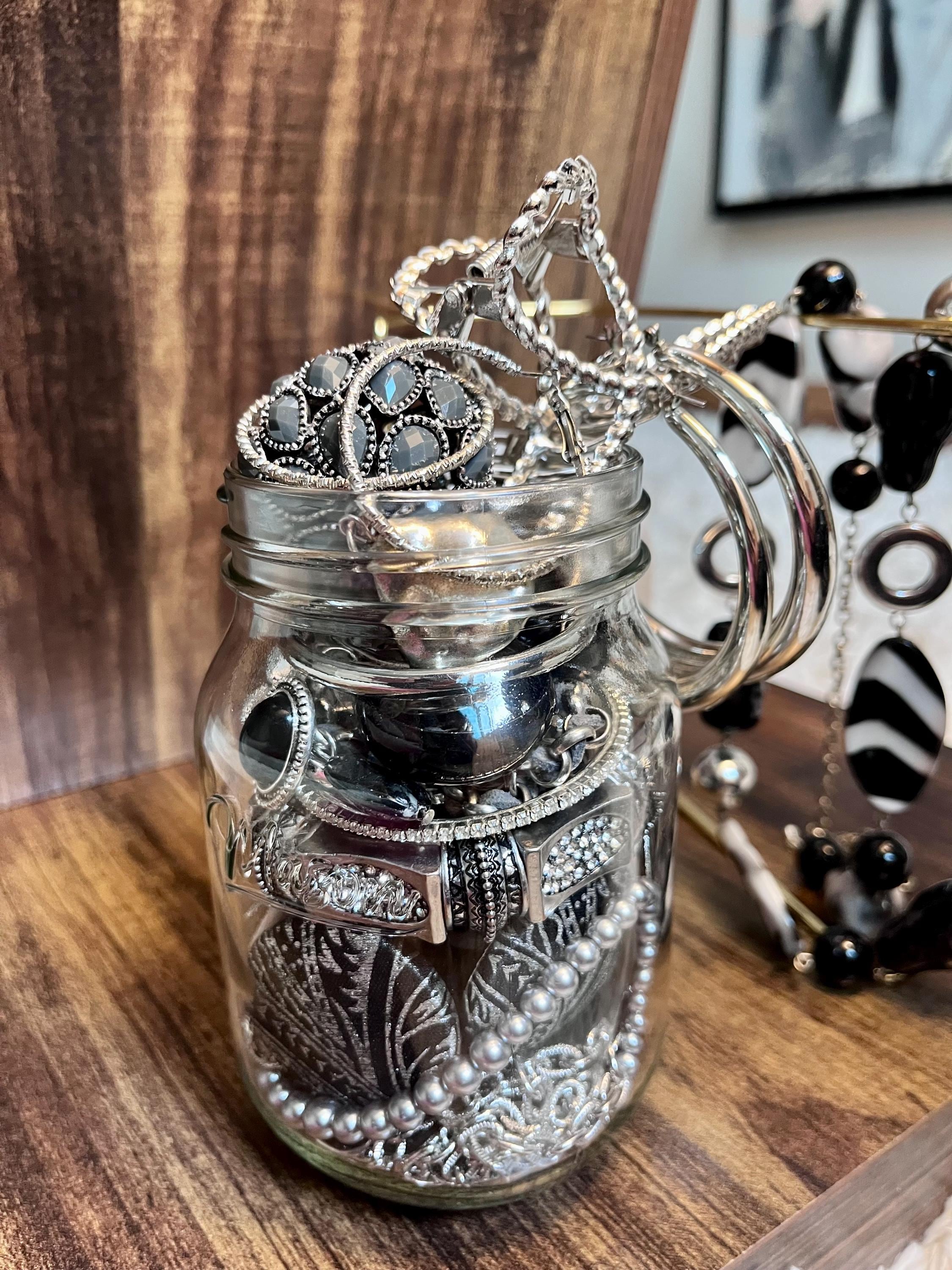 Mystery jewelry jar silver - Etsy 日本