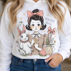 Happy Bow Easter Bunny Png, Cute Retro Illustration, Teacher And Nurse SVG, Bookmark Wildcats Summerween, Png Tuber Juneteenth Autism Png