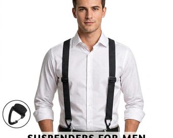 Suspenders For Men Heavy Duty, X Shape Back Hidden Suspender 1.5 Under Clothing