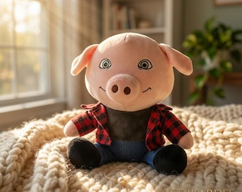 Lustiges John Pork Plüschtier | Viral Meme Stofftier | 23 cm (9 ") weiche Schweinepuppe | Trendiges Zimmer Dekor | Gen Z Gag Geschenk für Freunde."