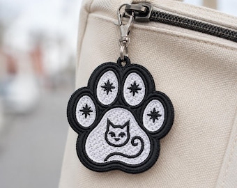 Cat Paw Lace Embroidery Design: Kitten Jewelry Ornament (Digital Download)