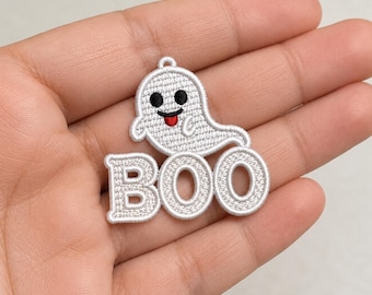 Ghost Machine Embroidery Design: Spooky Boo Halloween Free Standing Lace (Digital Download)