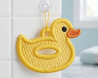 Duck with Beach Ball Freedom Beach Lace Earrings Machine Embroidery Design FSL In The Hoop Digital File Summer Motif Instant Download