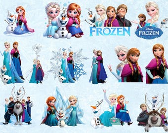 Frozen PNG, Frozen SVG, Frozen Clipart, Frozen 2 Clipart, Principessa png svg clipart, Anna Elsa Olaf, Frozen 2 svg, Compleanno di Frozen