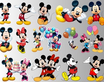 Topolino dei cartoni animati Acquerello PNG / Pacchetto Clipart di Topolino, Arte acquerello di Topolino Adventure / Download digitale Stampa da parete / DOWNLOAD IMMEDIATO