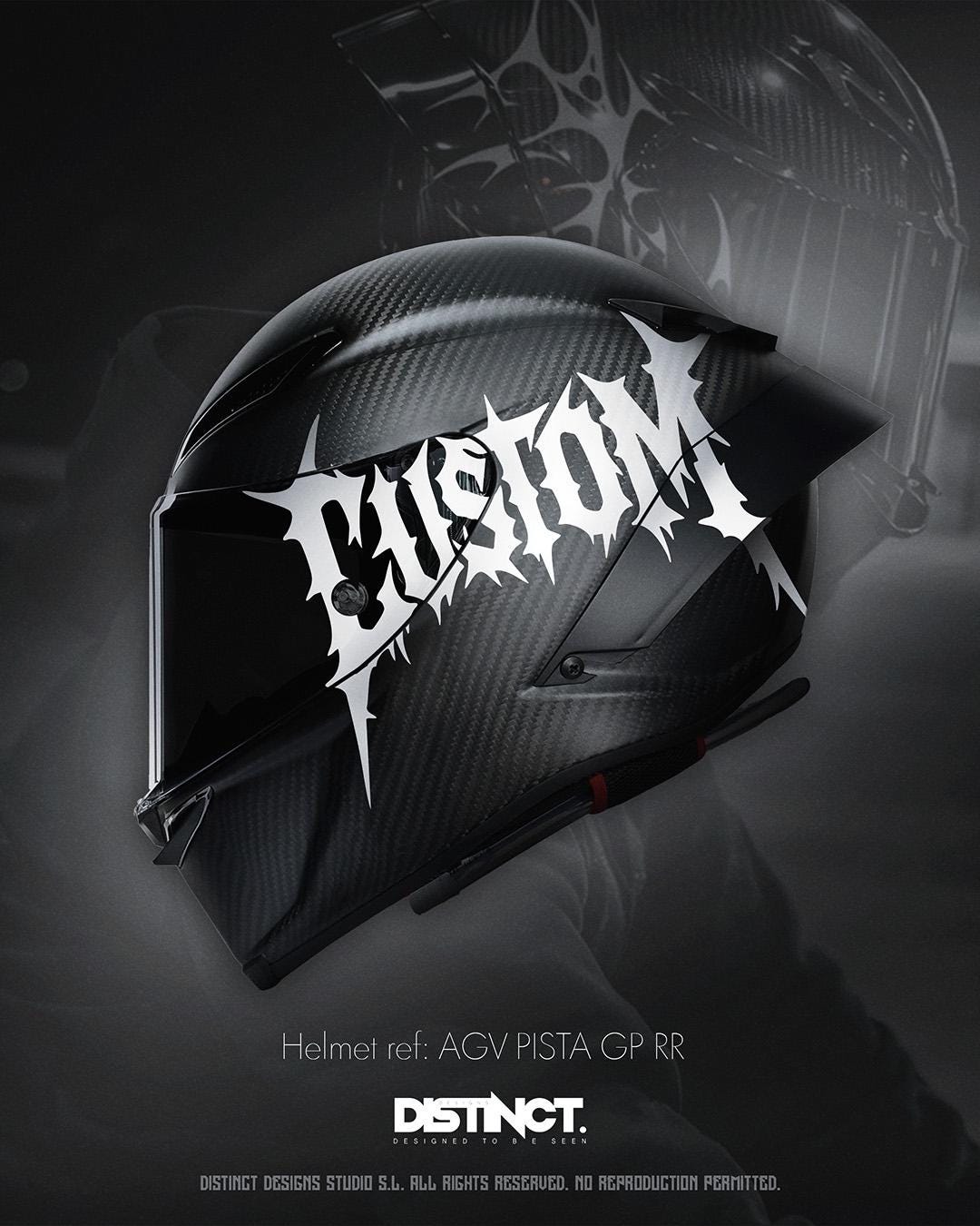 Custom Gothic Helmet Decal – Personalized Motorcycle Helmet Sticker ...