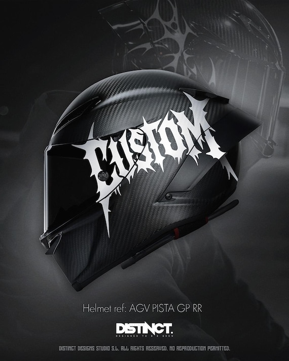 gothic motorcycle helmet SINNER STICKER  OFFICIAL SINNER The best equipment for fantasy medieval Live Custom Gothic Helmet Decal 