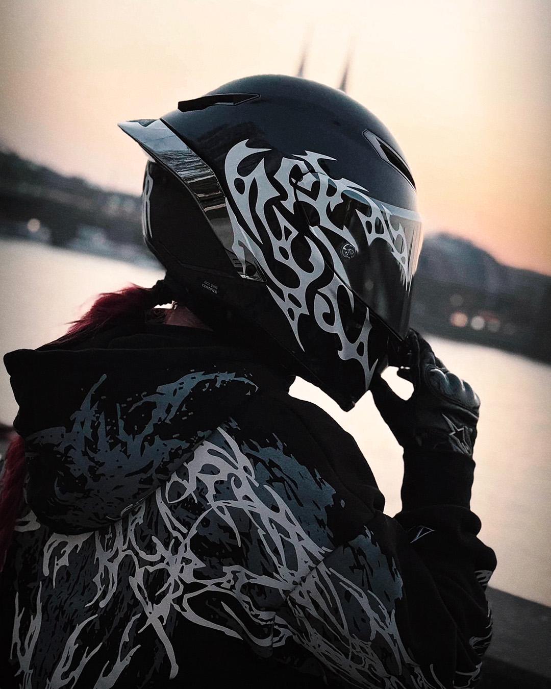fibergalss dual layer eps motorcycle helmet ILM Full Face Lightweight Fiberglass DOT ECE Model MF522P Ronin Gray / XX-Large Wind Noise Reduction Color:Mystic Haze Dark Heather/TNF White tariff free leather goods HJC - Helmet I91