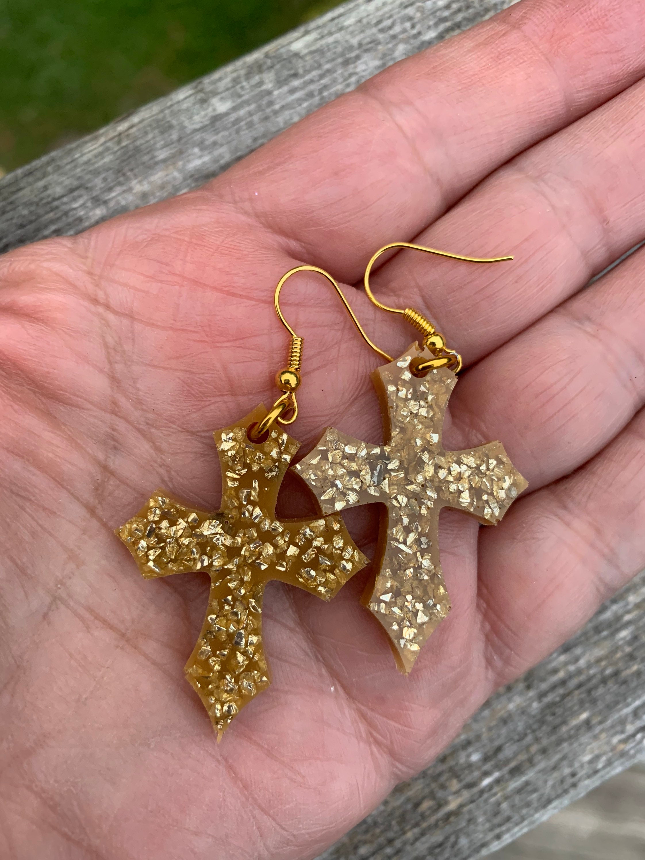 Resin dangle earrings drop earrings bohemian earrings Etsy