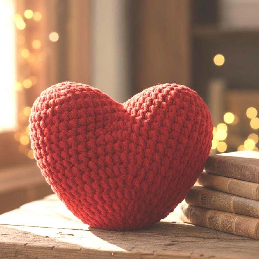 40 Valentine Crochet Patterns to Make for Gifts, Decor, and Cozy Seasonal Touches 4 Crochet Heart Pillow
