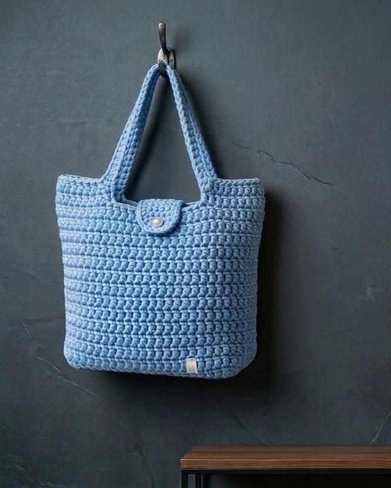 Beginner Crochet Tote Bag Pattern PDF | Easy Market Bag Crochet Pattern ...
