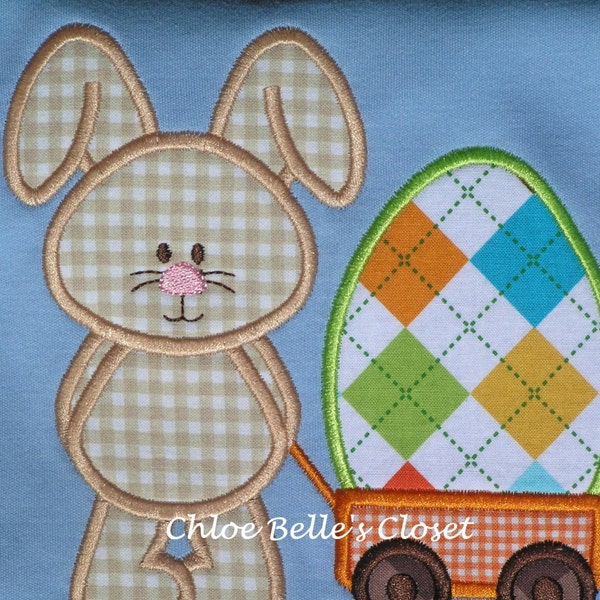 Easter Bunny Wagon Shirt for Girls or Boys