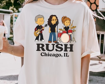 Custom Rush Band Anika Retro Rock Cartoon Comfort Colors Shirt for Concert Outfit