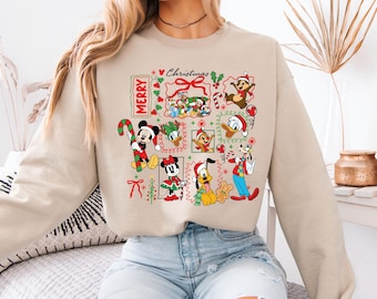 Merry Christmas Disney Character Sweatshirt