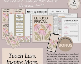 Kit de lecciones para las Mujeres Jóvenes SUD, del 2 al 8 de marzo, "Que Dios prevalezca" Génesis 24-33 Plan imprimible