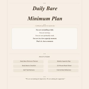 Heavy Week Survival Guide | Low Energy Planner for Overwhelmed Days | Printable Self Care Tool