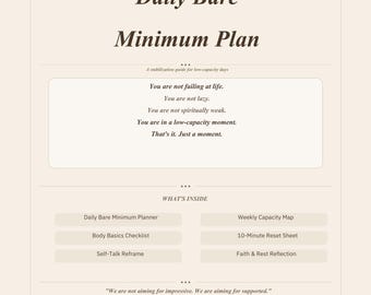 Heavy Week Survival Guide | Low Energy Planner for Overwhelmed Days | Printable Self Care Tool