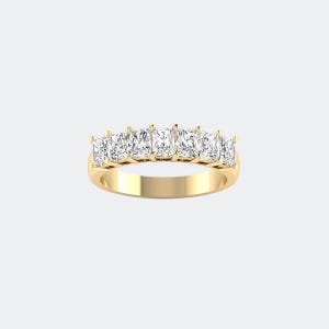 2.10 CTW Strahlender Schnitt Labradorit-Diamant-Zacken-gesetzter Fünf-Stein-Bandring | Massiv Gold | Kundenspezifisches Geburtstagsgeschenk