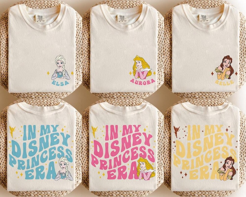 Retro Disneyland Princess Shirt, In My Disneyland Princess Era Shirt, Disneyworld Girls Tee, Disneyland Vacation Tee, Princess Matching Tee image 1