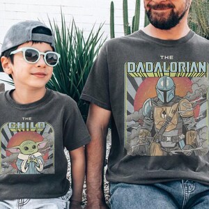 Comfort Colors The Dadalorian And The Child Shirt, Fathers Day Shirt, The Mandalorian & Grogu Tee, Disneyland WDW Family Trip Gift Shirt image 1
