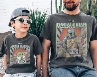 Comfort Colors The Dadalorian And The Child Shirt, Fathers Day Shirt, The Mandalorian & Grogu Tee, Disneyland WDW Family Trip Gift Shirt