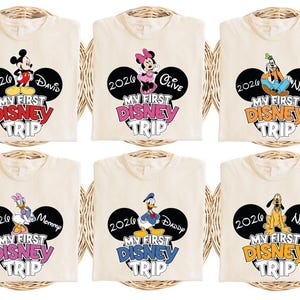 My First Disneyland Trip Shirt, Mickey Custom Shirt, Disneyland Couple Shirt, Disneyland Family Vacation Matching 2026 Tee, Disneyworld Tee image 1