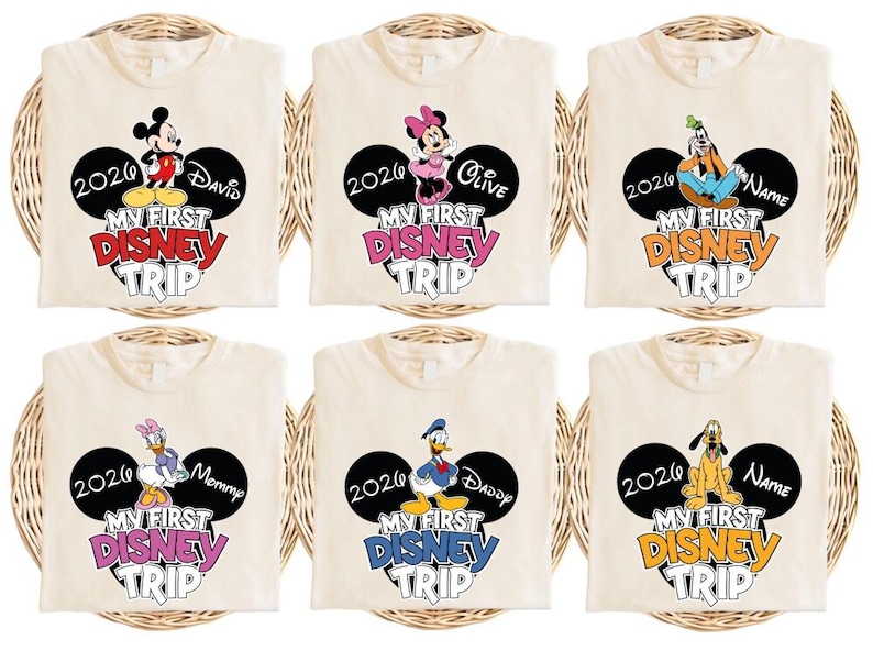 My First Disneyland Trip Shirt, Mickey Custom Shirt, Disneyland Couple Shirt, Disneyland Family Vacation Matching 2026 Tee, Disneyworld Tee image 1