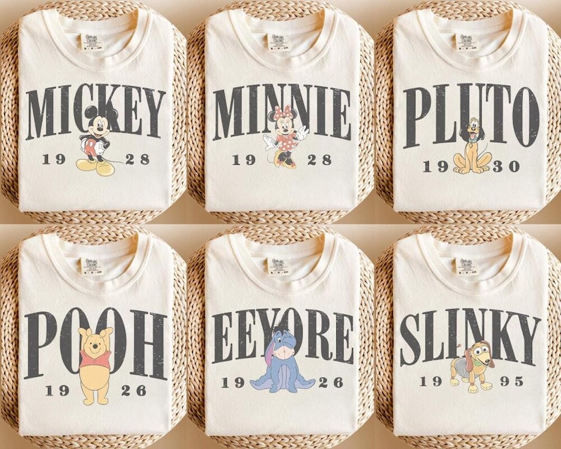 Custom Disneyland All Character Shirts, Mickey And Friends Tee, Vintage Disneyland Family Matching Vacation Shirts, Disneyland Group Tees image 1