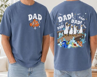 Cute Seagulls Dad Shirt, Seagull Dad Dad Dad, Personalized Shirt, Funny Father's Day Gift For Dad, Disneyland Nemo T-Shirt - Finding Nemo