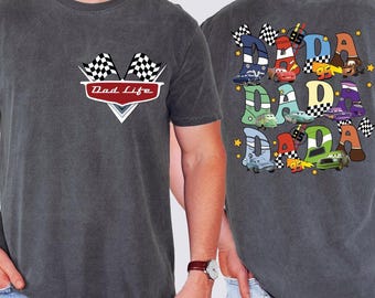 Comfort Colors Pixar Car Dada Shirt, Fathers Day Gift, Vintage Pixar Car Dad Shirt, Cars Movie Inspired Shirt, Funny Pixar Car Dada Shirt