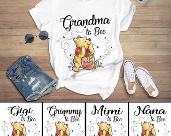 Custom Winnie The Pooh Family Matching Colors Shirt, Crew Tee, Personalized Gift, Mother's Day, Father's Day, Family matching shirt