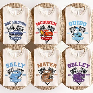 Disneyland Cars Matching Shirt, Lightening McQueen Tee, Tow Mater Shirt, Toddler Cars Shirt, Ka-Chow Shirt, Disneyland Family Vacation Shirt afbeelding 1
