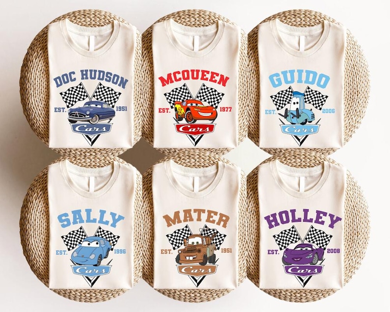 Disneyland Cars Matching Shirt, Lightening McQueen Tee, Tow Mater Shirt, Toddler Cars Shirt, Ka-Chow Shirt, Disneyland Family Vacation Shirt afbeelding 1