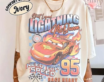 Lightning McQueen Shirt, Retro Cars Movie Tee, Street Legend Race Ready Graphic, Pixar Need for Speed T-Shirt, Gif For Birthday Tee