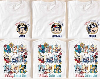 Disneyland Mickey And Friends Cruise Line Custom Shirts, Disneyland Cruise Shirt, Disneyland Family Trip Shirt, Cruise Birthday Shirts