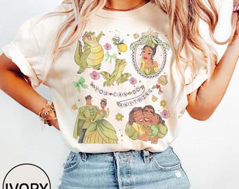 Retro Princess Tiana Coquette Shirt, Disneyland Princess Shirt, Tiana Shirt, Princess And The Frog Shirt, Disneyland Girl Trip Tee