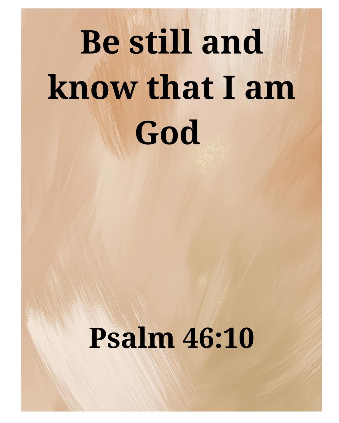 Psalm 46:10 Bible Verse Print, Minimalist Christian Faith Wall Art ...