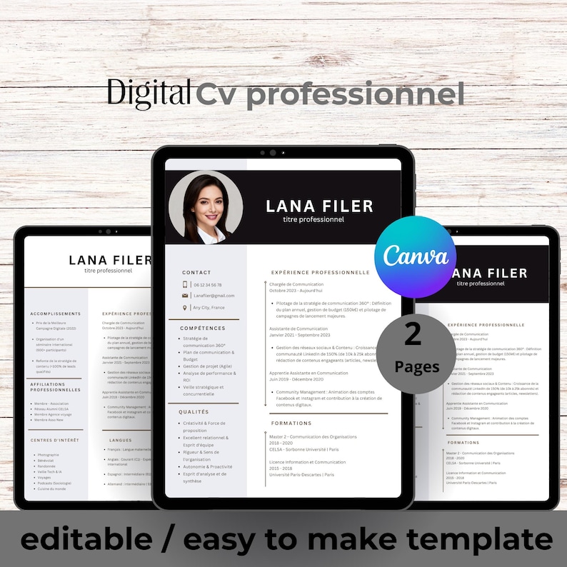 Mod le CV Canva Professionnel 2026 Template CV Moderne pur Curriculum mod-le-cv-canva-professionnel-2026-template-cv-moderne-pur-curriculum