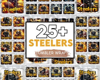 20個以上のベストセラー スティーラーズ 20オンス タンブラーラップ バンドル、フットボール スポーツ マスコット昇華プリント。フットボール チーム 20オンス スキニー タンブラーラップ デジタルファイル