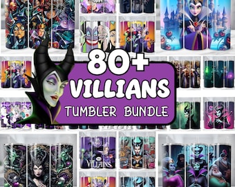 80+ Designs Bösewicht Charaktere Bundle 20 Unzen Skinny Tumbler Png, Schurken Wrap Png, Cartoon Filme Tumbler Png, Cartoon Png, digitaler Download