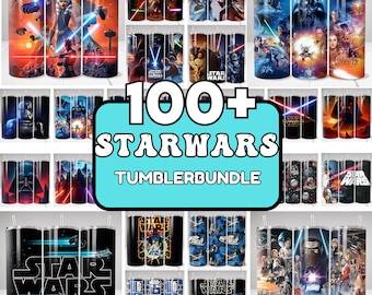 StarWars Tumbler Wrap bundel, Instant Download 20oz Tumbler PNG Wraps Design, digitale 20 oz Skinny Tumblers Designs-sjabloon