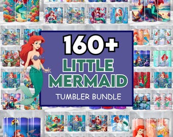 250+ The Little Mermaid Tumbler Wrap Bundle | 20oz Little Mermaid Tumbler PNG Image Sublimation, Mermaid Tumbler Cup | Cartoon Wrap Design
