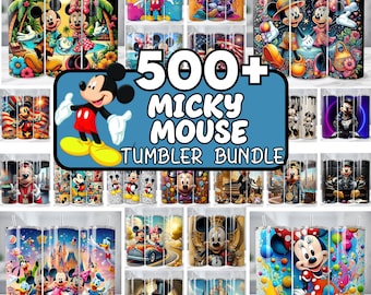 Mickey Mouse Tumbler Wrap Bundle, Mickey Mouse Sublimation, 20 oz Minnie Tumbler, Mickey Cartoon PNG, Mickey Tumbler Instant Download
