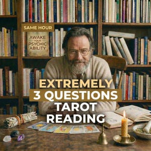 Same Hour 3 Question Detailed Tarot Reading, All Your Answers, Medium Psychic Reading, Accurate Telepathy Insight, Love and Career, Tarot