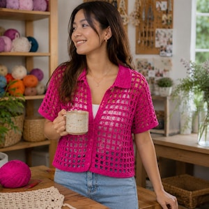 Patroon gehaakte trui met mesh pdf | Zomerstrandkleed | Zelfstudie visnetvest haken | Lichtgewicht mesh-toppatroon