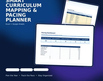 Teacher Curriculum Map & Pacing Guide Spreadsheet | Unit Planning Organizer | Excel + Google Sheets Template