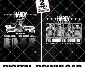 Hardy Png-fil: Design för The Country! Country! Tour 2026 (digital nedladdning)